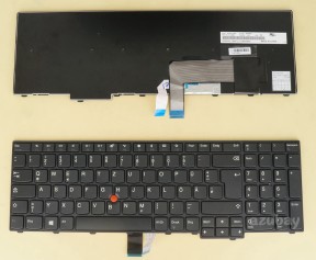 German DE QWERTZ Keyboard for Lenovo Thinkpad L570 (Type 20J8 20J9 20JQ 20JR) Black