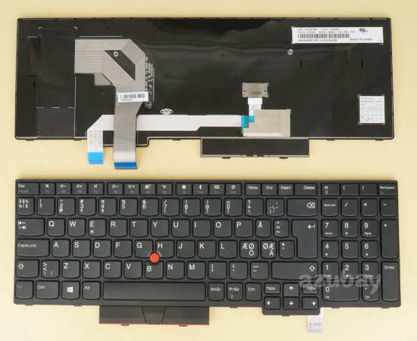 Scandinavian Nordic SD FI DK NW Keyboard for Lenovo Thinkpad T570 ( 20JW 20JX 20HA 20H9 ) Black