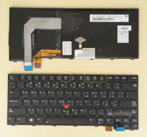 Arabic Keyboard for Lenovo Thinkpad T470P (20J6 20J7) T460P (20FW 20FX) Backlit