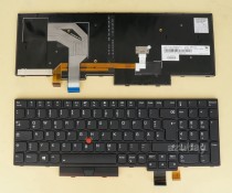 German Keyboard DE QWERTZ Deutsche Tastatur for Lenovo Thinkpad T570 ( 20JW 20JX 20HA 20H9 ), T580 ( 20L7 20L8 20L9 20LA ), P51s ( 20JY 20K0 20HB 20HC), P52s ( 20LB 20LC )  01ER594 01ER553 01HX231 01HX271, Backlit, Black with frame