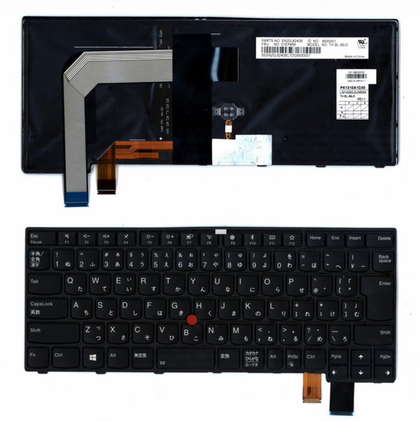 Japanese Keyboard for Lenovo Thinkpad T470P (20J6 20J7) T460P (20FW 20FX) Backlit Black
