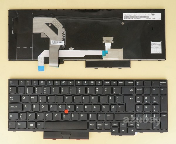 Danish Keyboard Dansk tastatur for Lenovo Thinkpad T570 ( 20JW 20JX 20HA 20H9 ) Black