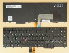 Belgian AZERTY Keyboard for Lenovo Thinkpad T540 (Type 90L5 90L6) Backlit, Black with Frame