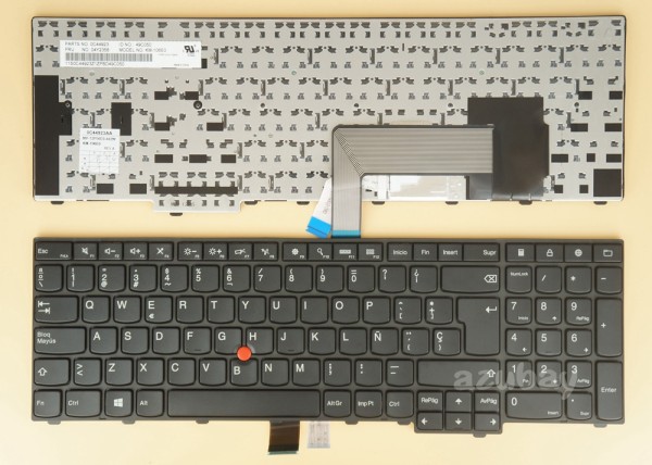 Spanish Keyboard Español Teclado for Lenovo Thinkpad E531 (Type 6885 6887), E540 (Type 20C6 ), L540 (Type 20AU 20AV), L560 (Type 20F1 20F2), P50s (Type 20FK 20FL), T540 (Type 90L5 90L6), T540P (Type 20BE 20BF), T550 (Type 20CJ 20CK), T560 (Type 20FH 20FJ), W540 (Type 20BG 20BH), W541 (Type 20EF 20EG), W550s (Type 20E1 20E2) L570 (Type 20J8 20J9 20JQ 20JR), 00PA585 00PA626 04Y2436 04Y2358 04Y2662 04Y2699, With 6 screws on the back, Black