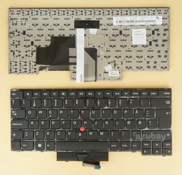 Norwegian Keyboard Norsk tastatur for Lenovo Thinkpad E330 E335 E430 E430c E430s E435 E445 L330 S430 T430U 04W2734 0B35690, Black