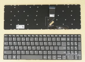 US UI English Keyboard for Lenovo Ideapad 320-15abr, 320-15abr Touch, 320-15ast, 320-15iap, 320-15ikb, 320-15ikb Touch, 320C-15ikb, 320E-15ikb, 320H-15ikb, 320L-15ikb, 320R-15ikb, 320-15isk, 320E-15isk, 320H-15isk, 320L-15isk, 320R-15isk, 330-15ikb, 330-15ikb Touch, 330E-15ikb, 330H-15ikb, 330L-15ikb, 330R-15ikb, 520-15ikb, SN20M62975, Gray