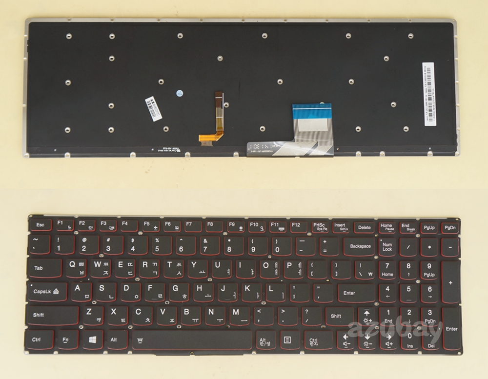 NEW For Lenovo Y50-70 Y70-70 Keyboard Red backlit Portuguese Teclado No Frame 