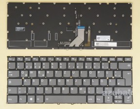 German Keyboard DE QWERTZ Deutsche Tastatur for Lenovo Ideapad Yoga 920-13Ikb(Type 80Y7), Yoga 920-13Ikb Glass (Type 80Y8), Yoga 6 pro, SN20N04632, Backlit, Gray, No Frame