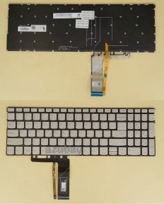 US UI English Keyboard for Lenovo IdeaPad 720s-15ikb (Type 81AC), 720S touch-15ikb (Type 81CR), SN20U15822, Backlit, Golden, No Frame