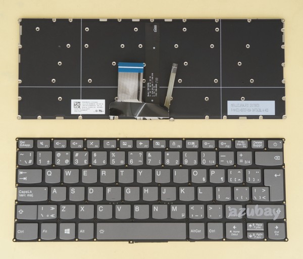 Canadian CA CF EF Keyboard for Lenovo Ideapad 320s-13ikb, 320s-13ikb U, 320s-13ikb D, 720s-14ikb, SN20M62301, Backlit, Gray