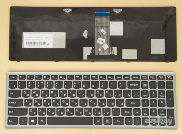 Russian Keyboard RU русский Клавиатура for Lenovo Ideapad Flex 15 15D, G500S, G500S Touch, G505S, G510S, G510S Touch, S500, S500 Touch, S510P, S510P Touch, Z510, 25213632 25213662 25213602, with Silver Frame
