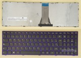 azubay.com    Spanish Keyboard SP Español Teclado for Laptop Lenovo Ideapad 300-15ibr 300-15isk 300-17isk 305-15abm 305-15ibd 305-15iby 305-15ihw 500-15acz 500-15isk, with Purple Frame