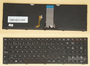 Canadian CA CF EF Keyboard for Lenovo b50-30, b50-30 Touch, b50-45, b50-70, b50-80, b51-30, b51-35, b51-80, b70-80, b71-80, e50-70, e50-80, e51-80, g50-30, g50-45, g50-70, g50-70m, g50-80, g50-80 Touch, g70-35, g70-70, g70-80, m50-70, m50-80, z50-70, z50-75, z51-70, z70-80, 25214641, 25214672, Backlit, with Black Frame