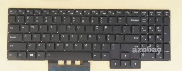 US UI English Keyboard for Lenovo Legion 5-15ARH05 (Type 82B5), 5-15ARH05H ( Type 82B1), 5-15IMH05 (Type 82AU), 5-15IMH05H ( Type 81Y6, 82CF), White Backlight, Black, No Frame