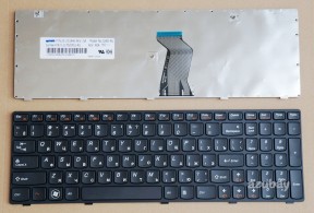 Russian Keyboard RU русский Клавиатура for Lenovo Ideapad Z580 Z585 P580 P585 N580 N581 N585 N586 V580 V580c G580 G585, 25202487 25206910 25201857, Black with Frame