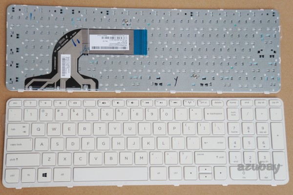 US UI English Keyboard for HP Pavilion 15-g121ds 15-g122ds 15-g123ds 15-g124ds 15-g125ds 15-g126ds 15-g132ds 15-g133ds 15-g134ds 15-g135ds 15-g137ds 15-g163nr 15-g166nr 15-g170nr 15-g173wm 15-g201ax 15-g203ax 15-g205au 15-g205ax 15-g206ax 15-g207au 15-g207ax 15-g208au 15-g209au 15-g209ax, 720597-001 726104-001 719784-001, White with Frame