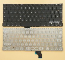 German Keyboard DE QWERTZ Deutsche Tastatur for Apple Macbook Pro A1502 13  2013 Retina, Black, No Frame