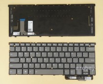 US UI English Keyboard for Lenovo Ideapad S940-14IIL  (Type 81R1 ), Ideapad S940-14IWL (Type 81R0 ), Yoga S940-14IIL (Type 81Q8), Yoga S940-14IWL (Type 81Q7), Backlit, Gray, 5CB0U42520, without Upper Case, Without Frame