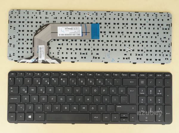 Turkish Keyboard TR Türkçe klavye for HP Pavilion 17-E 17-E000 R68 720670-141 725365-141 AER68A00310 2B-07022Q110, Black with Frame