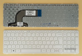 UK GB British Keyboard for HP R65 726104-031 720597-031 9Z.N9HPQ.20U AER65E00120, White with Frame