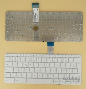 French Keyboard AZERTY Français Clavier for HP Chromebook 11 G2, 11 G3, 11 G4, 11 G4 EE, 760519-051 9Z.NBTSQ.10F NSK-CU1SQ, White, No Frame