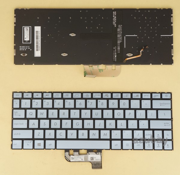 US UI English Keyboard for ASUS Zenbook UX334FAC UX334FL UX334FLC, ZenBook Edition 30 UX334FL, Backlit, Pale Blue