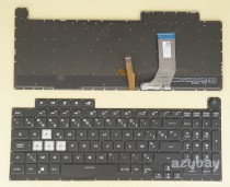 Belgian Keyboard AZERTY BE Belge Belgium Clavier Toetsenbord for ASUS ROG Strix SCAR III G731GT G731GU G731GV G731GW, Normal RGB Backlight, Black