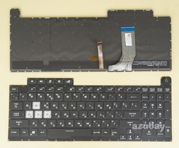 Hebrew Keyboard Israel HE HB מקלדת עברית for ASUS ROG Strix SCAR III G731GT G731GU G731GV G731GW, Normal RGB Backlight, Black