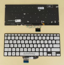 Swiss German CH SW QWERTZ Schweiz Tastatur Keyboard for Asus Vivobook S430FA S430FN S430UA S430UF S430UN X430FA X430FN X430UA, Backlit, Silver