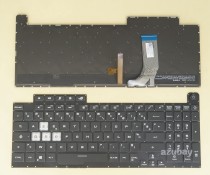 French Keyboard AZERTY Français Clavier for ASUS ROG Strix SCAR III G731GT G731GU G731GV G731GW, V185062BE1 FR, 0KN1-912FR11, Normal RGB Backlight, Black