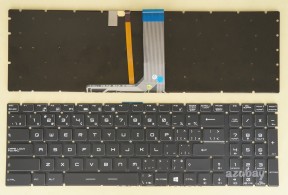 Canadian CA CF EF Keyboard for Laptop MSI GE62, GE62 2QC, GE62 2QD, GE62 2QE, GE62 2QF, GE62 2QL, GE62 6QC, GE62 6QD, GE62 6QE, GE62 6QF, GE62 6QL, GE62 7RE, GE62VR, GE62VR 6RF, GE62VR 7RF, GE72, GE72 2QC, GE72 2QD, GE72 2QE, GE72 2QF, GE72 2QL, GE72 6QC, GE72 6QD, GE72 6QE, GE72 6QF, GE72 6QL, GE72VR 6RF, GE73VR, RGB Backlight, Black with Crystal Keys