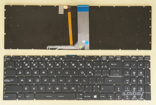 Canadian CA CF EF Keyboard for Laptop MSI GS72, GS72 6QC, GS72 6QD, GS72 6QE, GS73VR, GS73VR 6RF, GT62VR, GT62VR 6RD, GT62VR 6RE, GT72, GT72 2PC, GT72 2PE, GT72 2QD, GT72 2QE, GT72 6QD, GT72 6QE, GT72S, GT72S 6QD, GT72S 6QE, GT72S 6QF, GT72VR, GT72VR 6RD, GT72VR 6RE, GT73EVR, GT73VR, GT73VR 6RE, GT73VR 6RF, RGB Backlight, Black with Crystal Keys