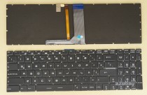 Latin LAS Spanish Keyboard LA Teclado for Laptop MSI V143422FK1 LA, V143422AK1 LA, V143422EK1 LA, V143422BK2 LA, V143422BK1 LA, V143422CK2 LA, RGB Backlight, Black with Crystal Keys
