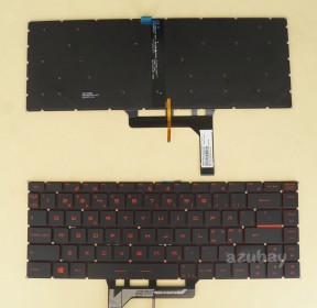Scandinavian Nordic Danish Norwegian Swedish Finnish Keyboard Dansk tastatur Norsk tastatur Suomi näppäimistö Svensk tangentbord for Laptop MSI GF63 8RC, GF63 8RD, NSK-FDDBN 1N, 9Z.NEVBN.D1N, Red Backlight