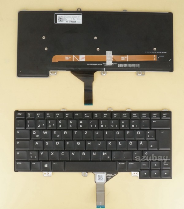 German Keyboard DE QWERTZ Deutsche Tastatur for Laptop Dell Alienware 13 R3, 15 R3, 15 R4, 0JP3V0, RGB Backlight