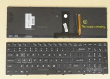 US UI English Keyboard for Clevo Sager 6-80-N8500-011-1M1 6-80-N8500-011-1 6-80-PA7E0-012-1 CVM15F23USJ430D2 CVM15F23USJ430D CVM17L23USJ4301, RGB Backlight, Pulled
