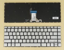 US UI English Keyboard for HP Home 14q-cy 14q-cy0000 14s-cf 14s-cf0000 14s-cr 14s-cr0000 14s-cs 14s-cs0000 14s-cs1000 14s-df 14s-df0000 14s-dk 14s-dk0000 14s-dp 14s-dp0000 14-dq 14-dq0000, 240 G7, 245 G7, 246 G7, Backlit, Silver