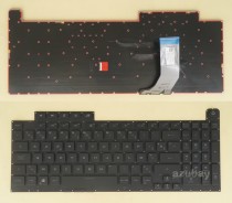 Belgian Keyboard AZERTY BE Belge Belgium Clavier Toetsenbord for Laptop ASUS ROG Strix SCAR III G731GW G731GV V185062AE1 BE, 0KN1-911BE11, 0KNR0-661MBE00, PER-KEY RGB Backlight, Black
