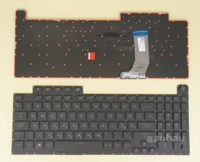 Hungarian Keyboard Magyar HG HU QWERTZ Billentyűzet for Laptop ASUS ROG Strix SCAR III G731GW G731GV V185062AE1 HG, 0KN1-911HU11, 0KNR0-661MHU00, PER-KEY RGB Backlight, Black