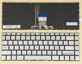 Spanish Keyboard SP Español Teclado for Laptop Laptop HP Home 14-ce 14-ce0000 14-ce1000 14-ce2000 14-dh 14-dh0000 14m-dh 14m-dh0000 14-cd 14-cd0000 14-cd1000 14-dd 14-dd0000 14m-cd 14m-cd0000, Pavilion x360 14t-cd 14t-cd0000 14t-cd1000, Backlit, Silver