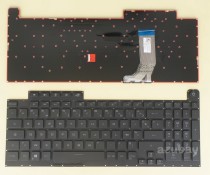 French Keyboard AZERTY Français Clavier for Laptop ASUS ROG Strix SCAR III G731GW G731GV V185062AE1 FR, 0KN1-911FR11, 0KNR0-661MFR00, PER-KEY RGB Backlight, Black