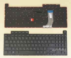Hebrew Keyboard Israel HE HB מקלדת עברית for Laptop ASUS ROG Strix SCAR III G731GW G731GV V185062AS1 HB, 0KN1-911HE11, 0KNR0-661MHE00, PER-KEY RGB Backlight, Black