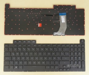 Latin LAS Spanish Keyboard LA Teclado for Laptop ASUS ROG Strix SCAR III G731GW G731GV V185062AE1 LA, 0KN1-911LA11, 0KNR0-661MLA00, PER-KEY RGB Backlight, Black
