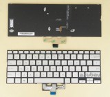 AZUBAY.COM UK GB British Keyboard for Laptop ASUS Zenbook UX433FA UX433FN, 0KNB0-262HUK00 0KN1-SZ2UK13 9Z.NFKBU.10U NSK-WR0BU 0U, Backlit, Silver