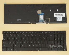 US UI English Keyboard for Laptop ASUS N543UA N592UB N593UB Q503UA Q524UQ Q534UX Q552UB Q553UB UX560UQ UX560UX 0KNB0-662KUS00 AEBK1U00020, Backlit, Black