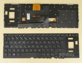Greek Keyboard GK Ελληνικό πληκτρολόγιο for Laptop ASUS ROG Zephyrus GX501GI GX501GI-US74 GX501GI-XS74 GX501VI GX501VIK GX501VI-US74 GX501VI-XS74 GX501VS GX501VSK GX501VS-XS71, RGB Backlight, Black