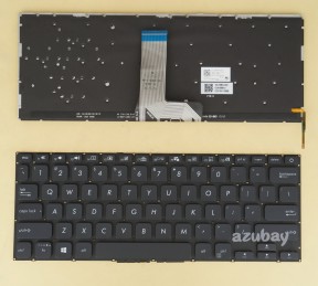 US UI English Keyboard for Laptop ASUS Vivobook 14 X409FA X409FL, Backlit, Black