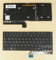 Russian Keyboard RU русский Клавиатура for Laptop ASUS Zenbook UX360UA Q324UA NSK-WB9BU 0R, 9Z.NBXBU.90R 0KNB0-2625RU00 0KN1-351RU13, Backlit, Black