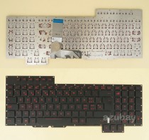 Swiss German CH SW QWERTZ Schweiz Tastatur Keyboard for Laptop ASUS ROG G701V G701VI G701VIK G701VO GX700V GX700VO, Backlight version without Backlight board, Black