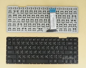 Thai TH & US Keyboard แป้นพิมพ์ภาษาไทย for Laptop Asus R419LD R41LD R454LA R454LD R454LJ R454WA R454WE R455LA R455LD R455LJ R455LN R455WA R455WE TP450LA VM410L VM410LD VM490L VM490LD VM490LN W409LD W419LD W419LJ W41LD W429LD, Black
